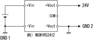 ±12V⇒24Vとして使用する場合