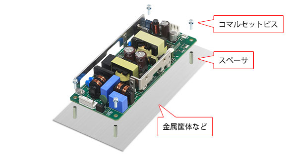 図2.基板単体電源の取付